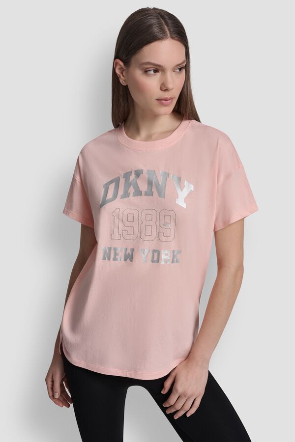 DKNY T-shirt de manga curta rosa