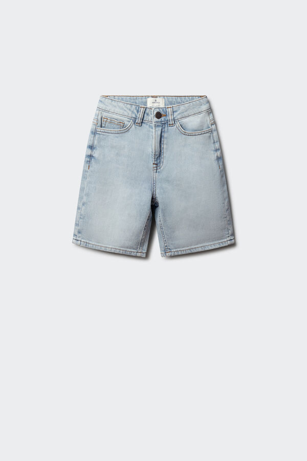 Springfield Kids Bermuda straight denim para crian&ccedil;a azul