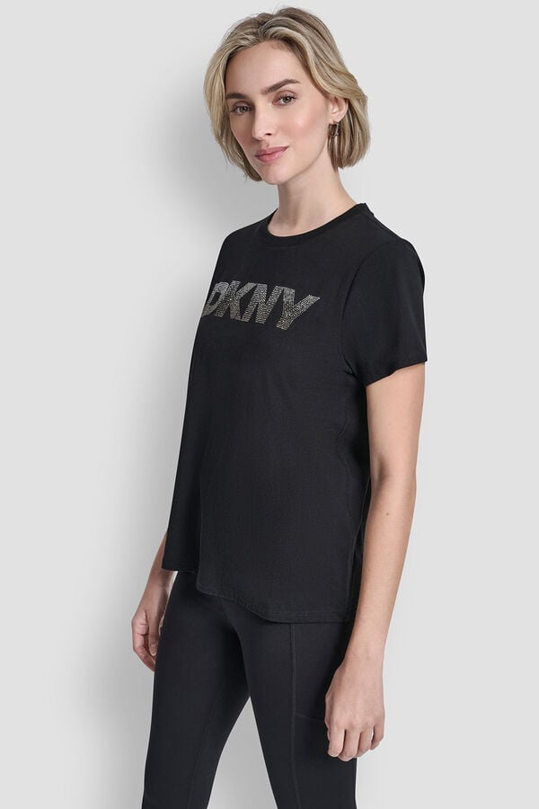 DKNY T-shirt com logo preto