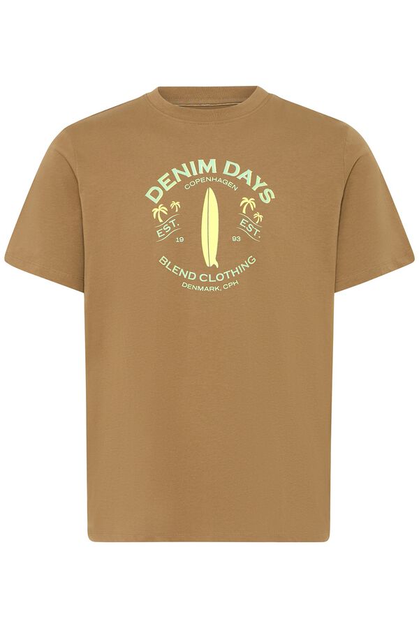 Blend PLUS T-shirt de manga curta tamanho grande vison