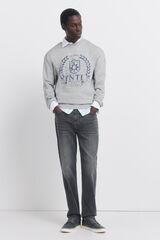 Springfield Jeans preto lavado slim fit cinzento