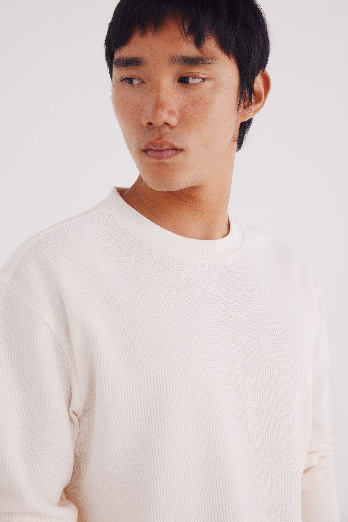 Springfield T-shirt waffle de manga comprida