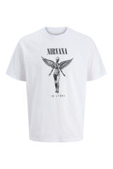 Jack & Jones T-shirt Nirvana branco