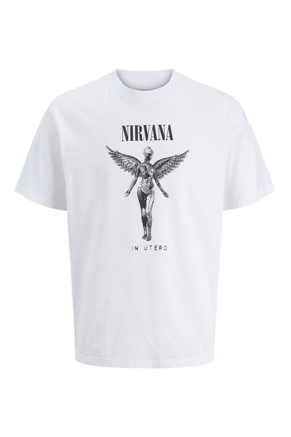 Jack & Jones T-shirt Nirvana branco