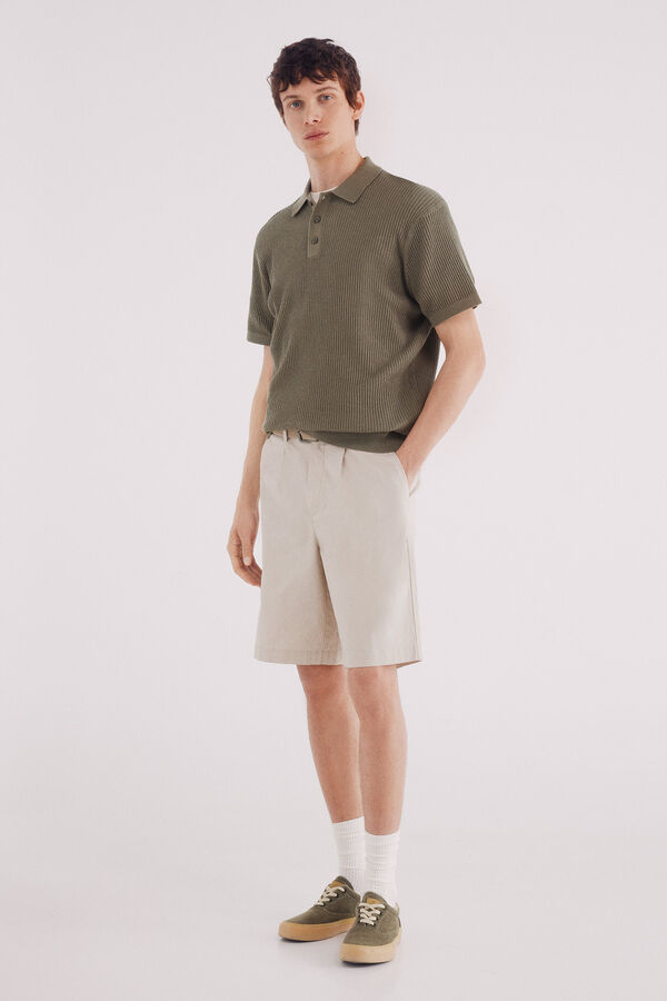 Springfield Jersey manga corta estructura cuello polo gris