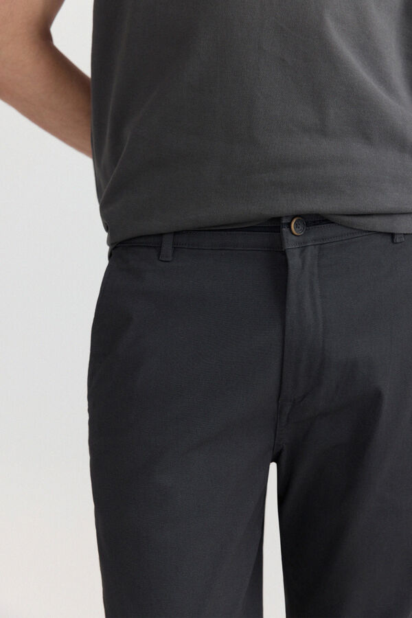 Springfield Cal&ccedil;as chino microestampadas slim fit cinzento