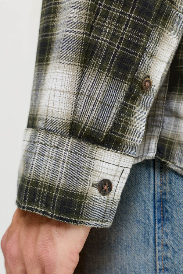 Jack & Jones PLUS Camisa de flanela de manga comprida verde