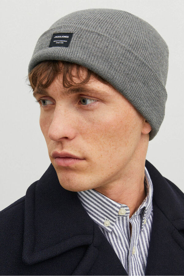 Jack & Jones boné de malha cinzento