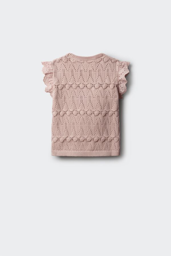 Springfield Kids Top de malha com folhos para menina rosa