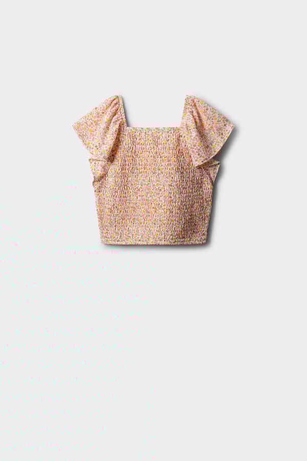 Springfield Kids Top flores menina bege