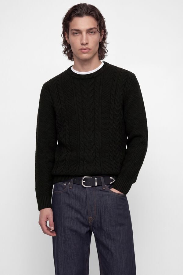 Jack & Jones Camisola regular gola redonda cinzento