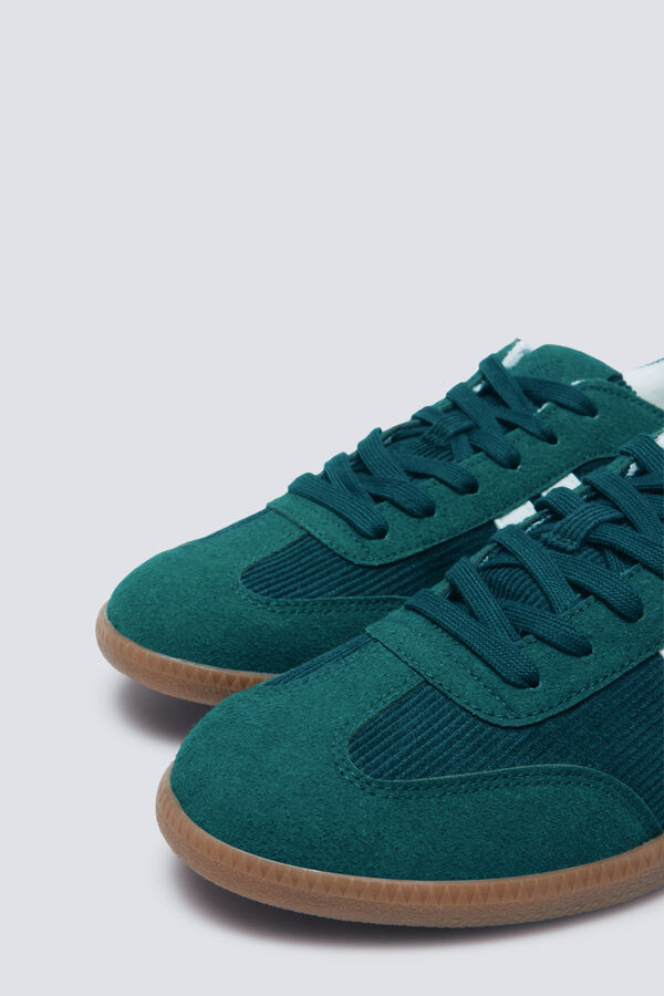 Springfield Tênis de veludo verde verde