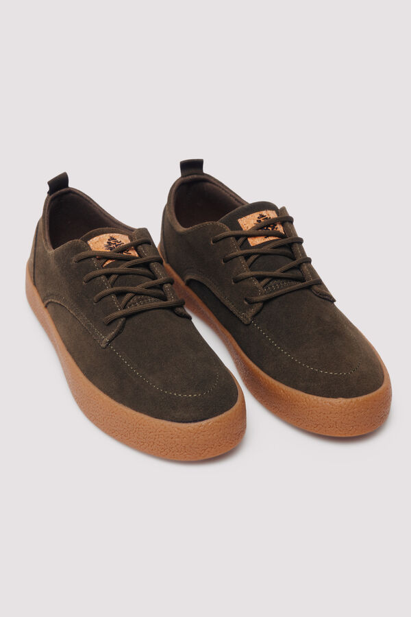 Springfield sapato de couro casual verde