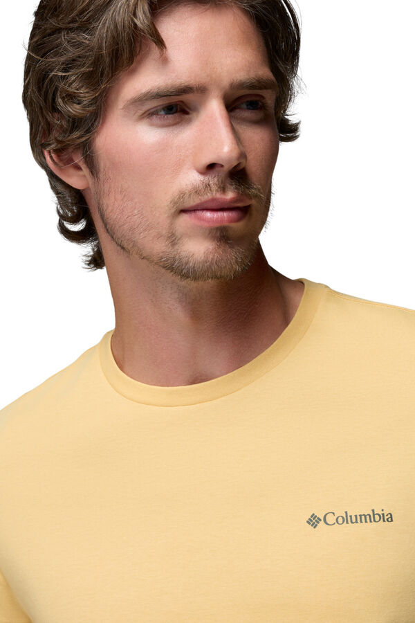 Columbia T-shirt com estampado de natureza nas costas amarelo