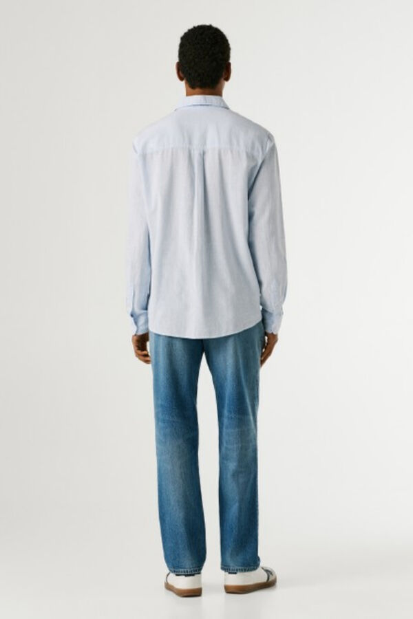 Pepe Jeans Camisa de manga comprida com logo azul