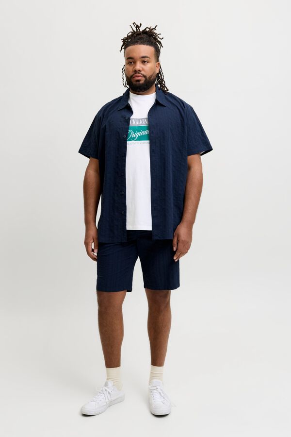 Jack & Jones PLUS T-shirt estampada de manga curta branco