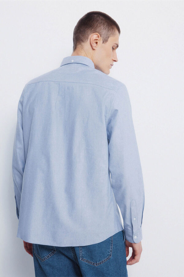 Springfield Camisa Tencel Oxford azul