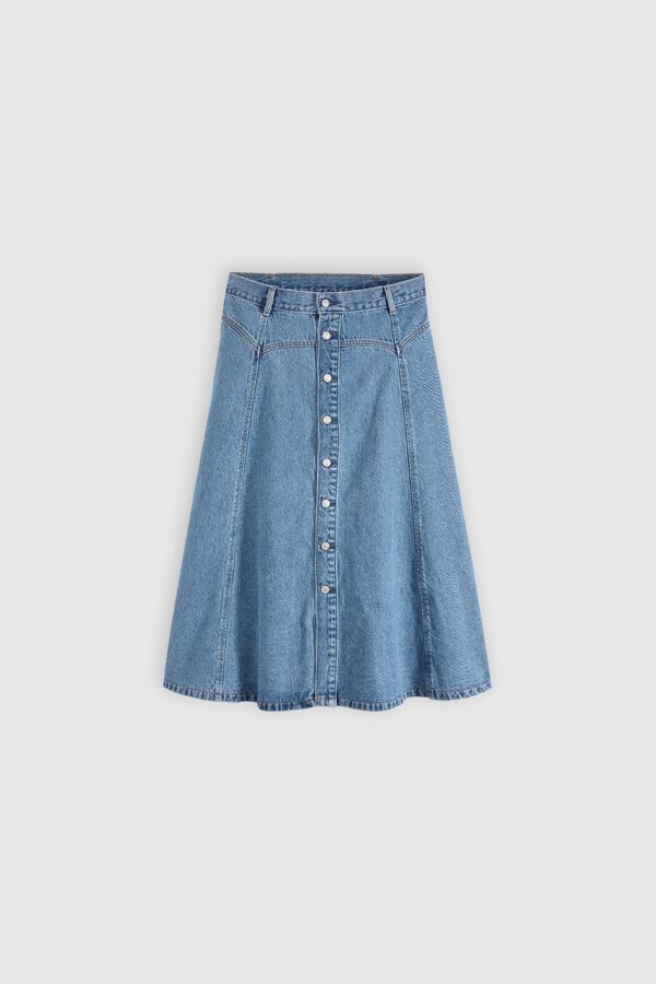 Levi's Saia jeans midi azul