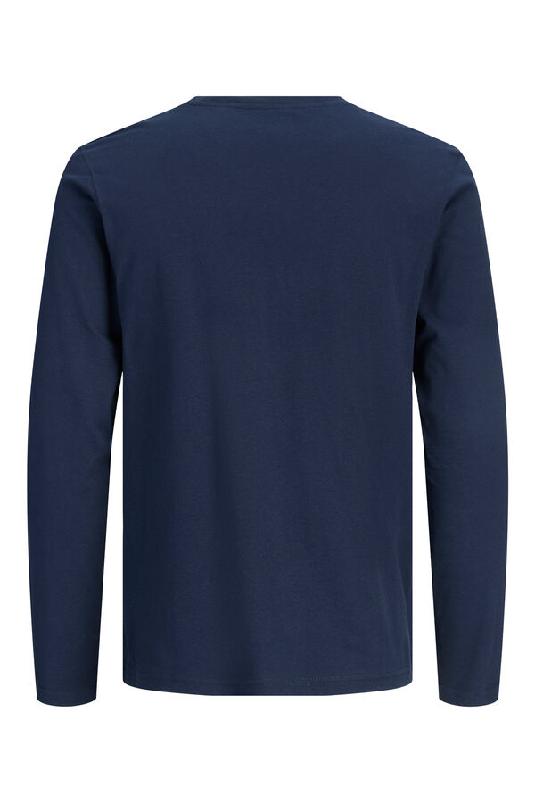 Jack & Jones PLUS T-shirt de manga comprida azul