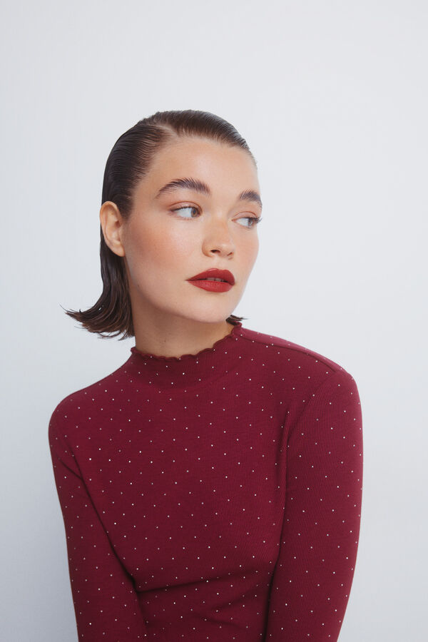 Springfield T-shirt com strass vermelho