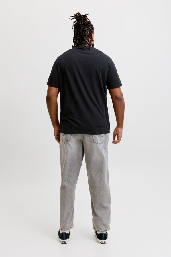 Jack & Jones PLUS T-shirt de manga curta estampada preto