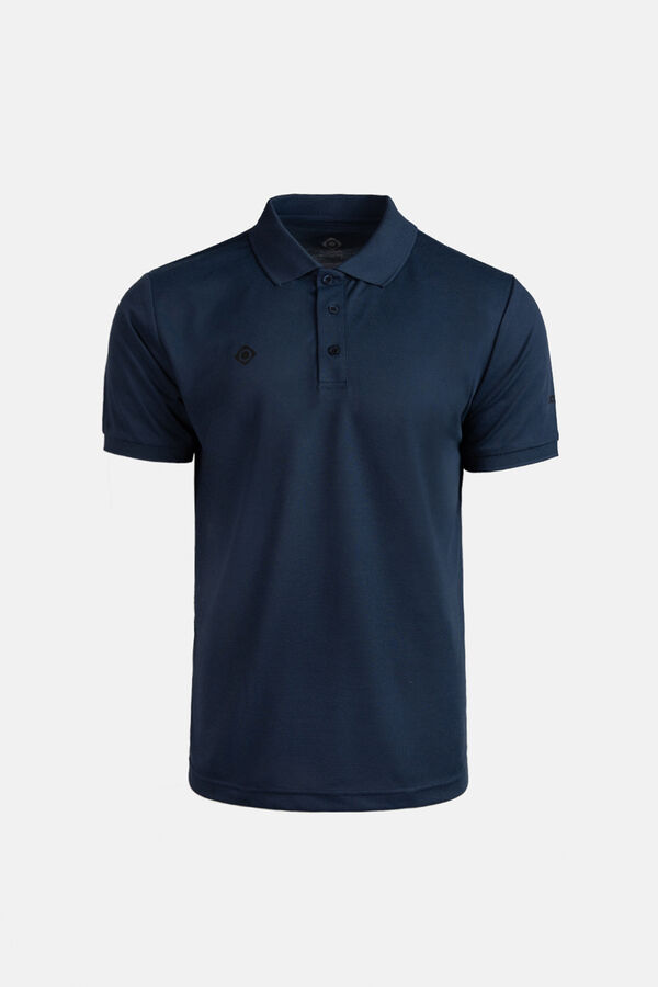 Izas Camisa polo para homem Lille com botões azul
