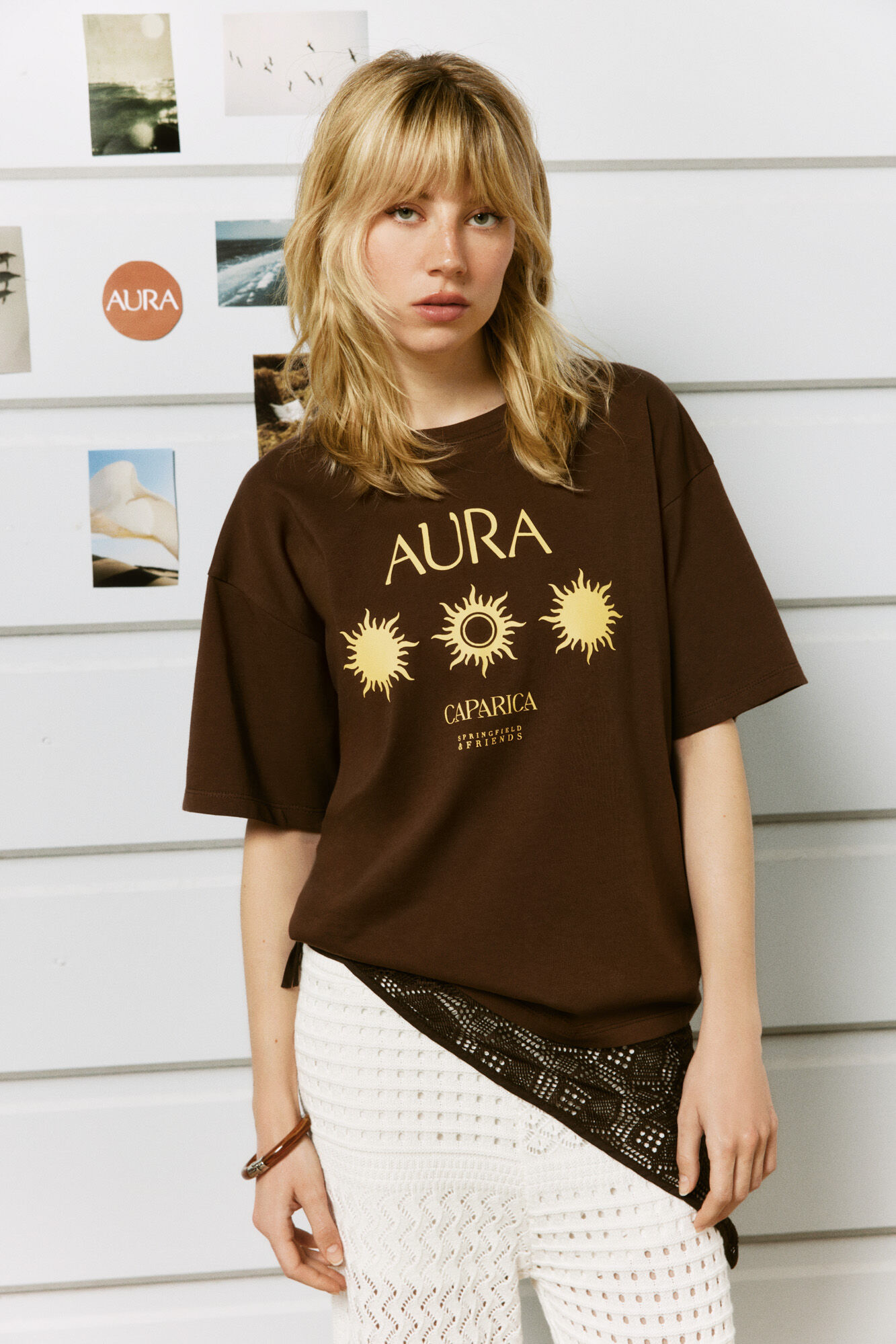 Springfield Camiseta manga corta chiringuito "Aura"
