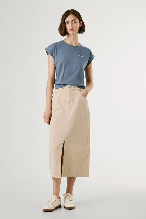 Pepe Jeans Camiseta Logo Estampado Fit Slim azul