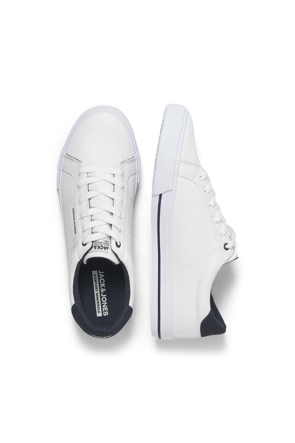 Jack & Jones Chinelos de lona com sola de borracha branco