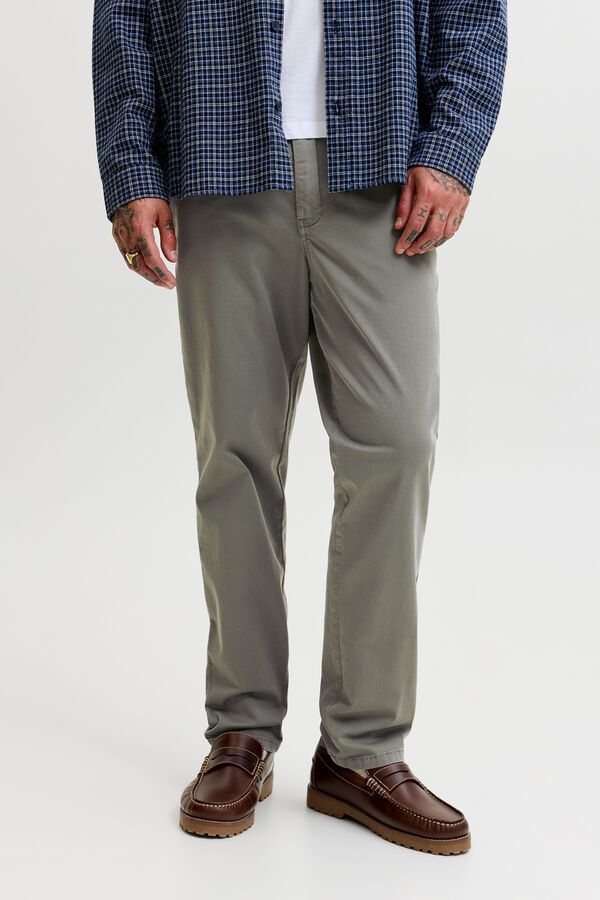 Jack & Jones Cal&ccedil;as chino regular cinzento