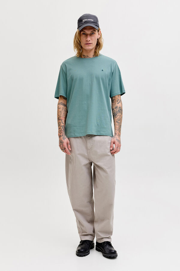 Jack & Jones T-shirt regular bordada azul