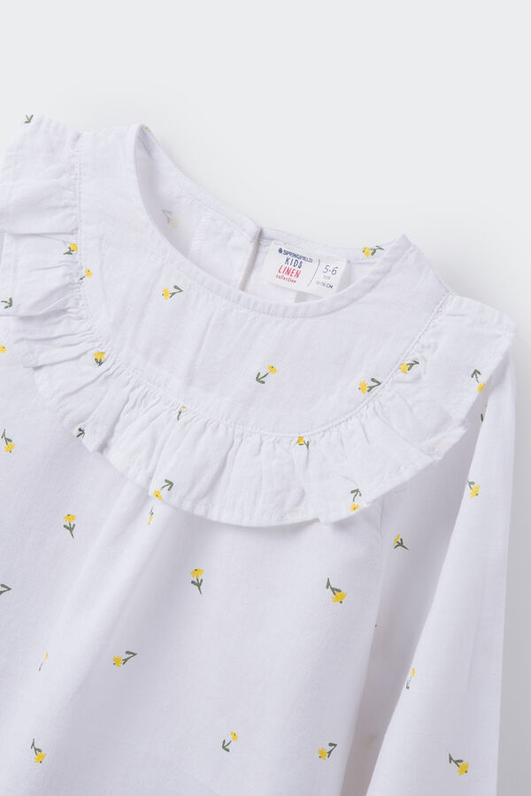 Springfield Girls' floral blouse white