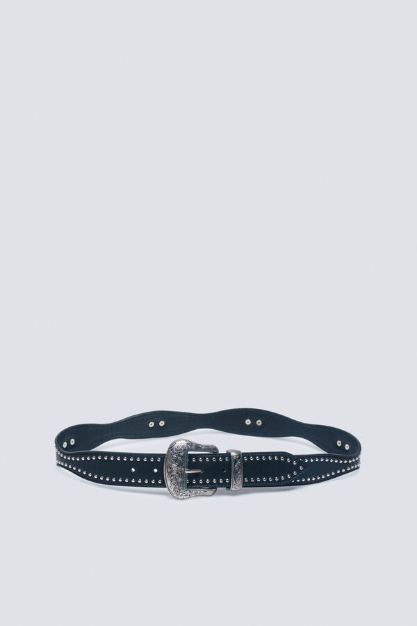 Springfield Studded cowboy belt black