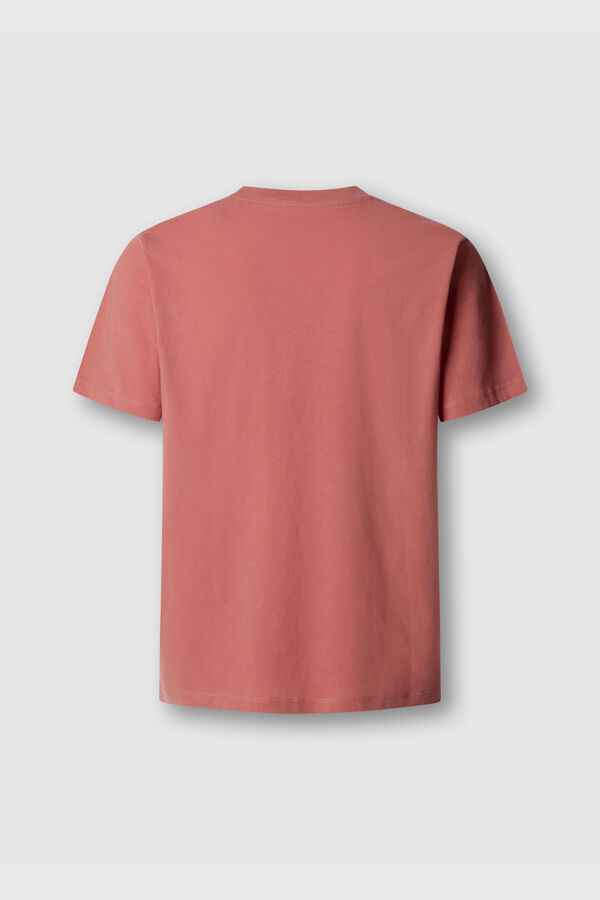 Pepe Jeans T-shirt de manga curta com logo borgonha