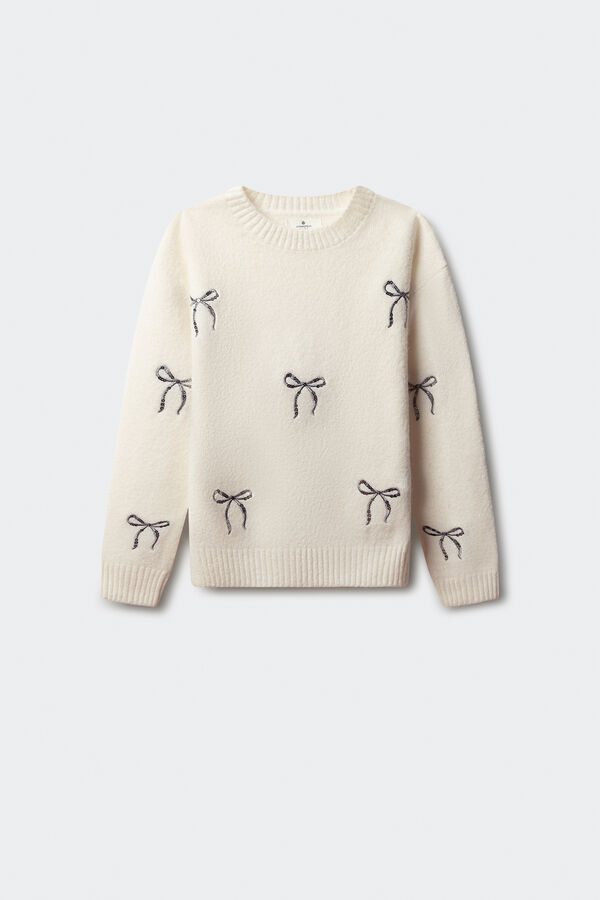 Springfield Kids Camisola de laço para menina bege