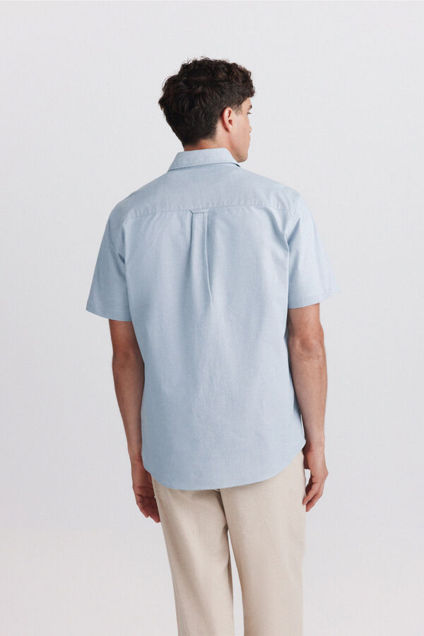Springfield Short sleeve oxford shirt blue