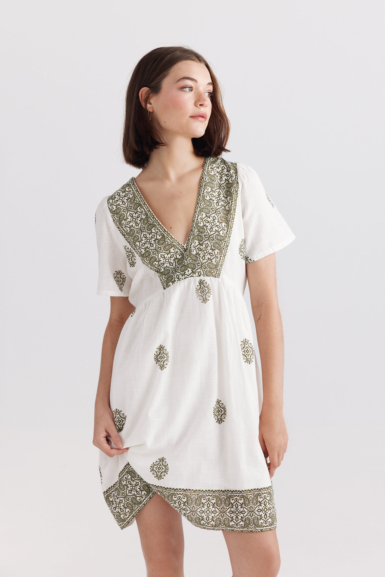 Springfield Vestido estampado sanefa