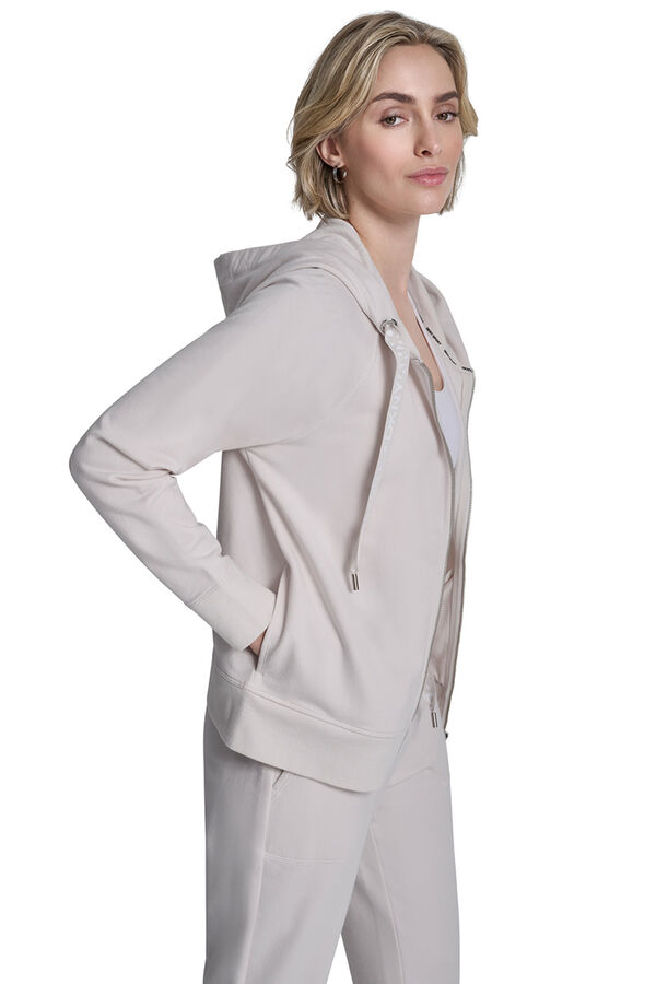 DKNY Sweatshirt com fecho-&eacute;clair cinzento