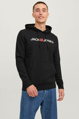 Jack & Jones Sweatshirt logo capuz preto