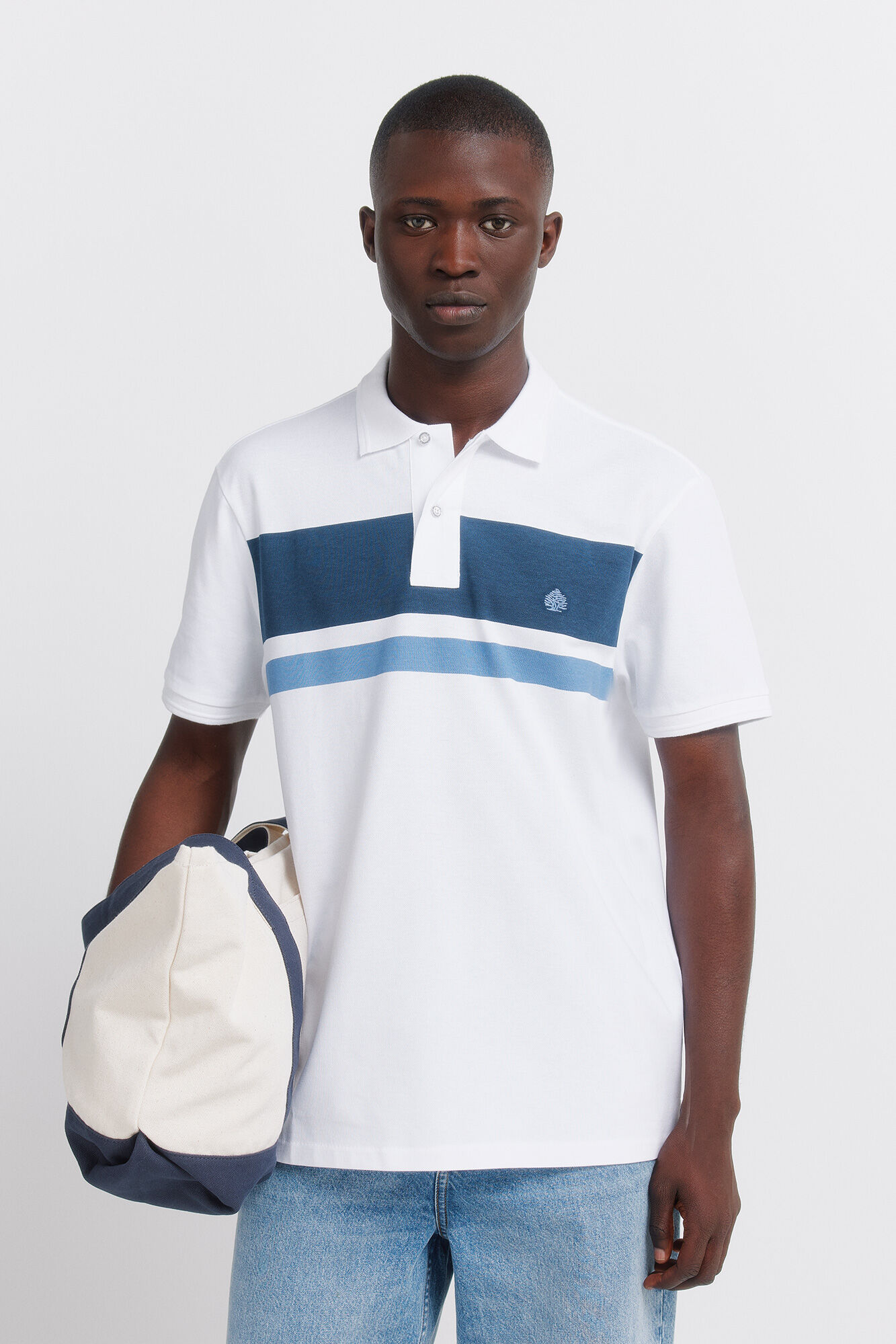 Springfield Polo de piqu&eacute; riscas estampadas regular fit