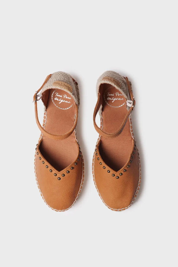 Toni Pons Espadrille de pele com pulseira e fecho cru
