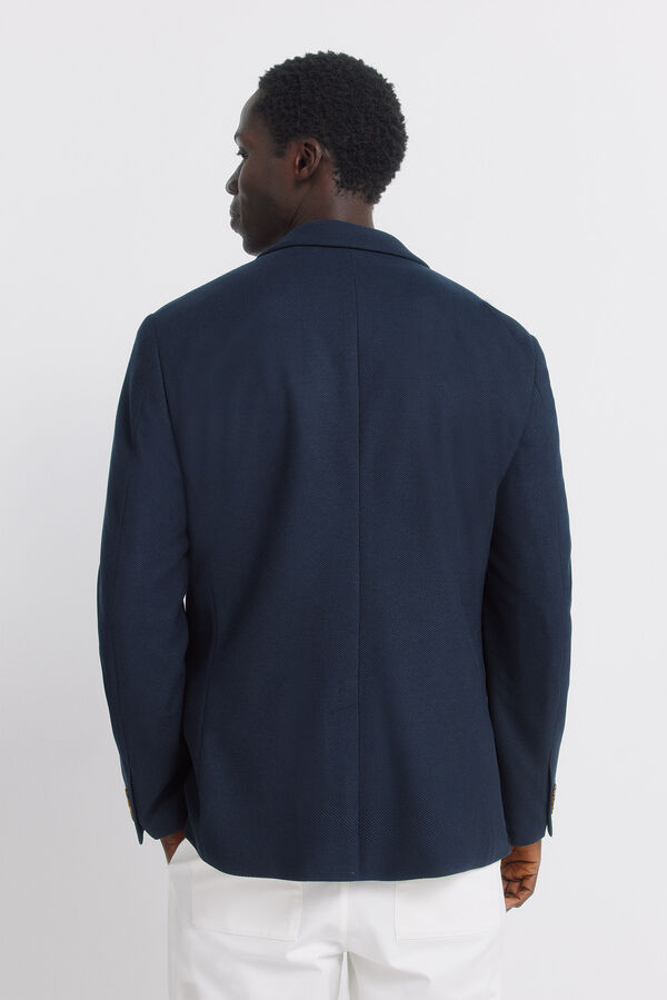 Springfield Birdseye blazer azul