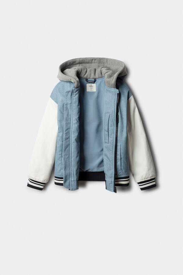 Springfield Kids Jaqueta de beisebol universitária masculina azul
