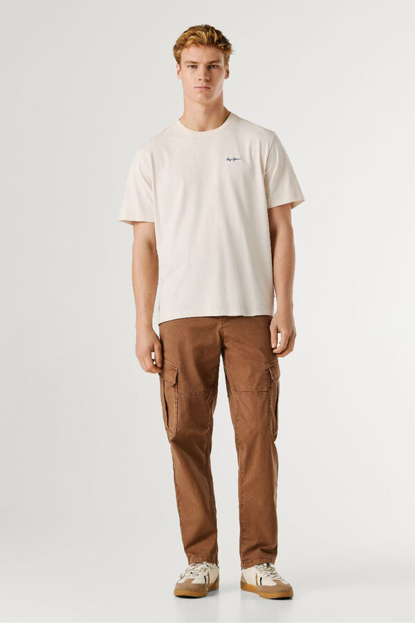 Pepe Jeans T-shirt manga curta bege