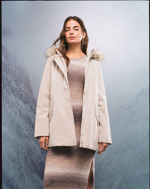 Springfield Parka com capuz de pele Sorona Aura castanho