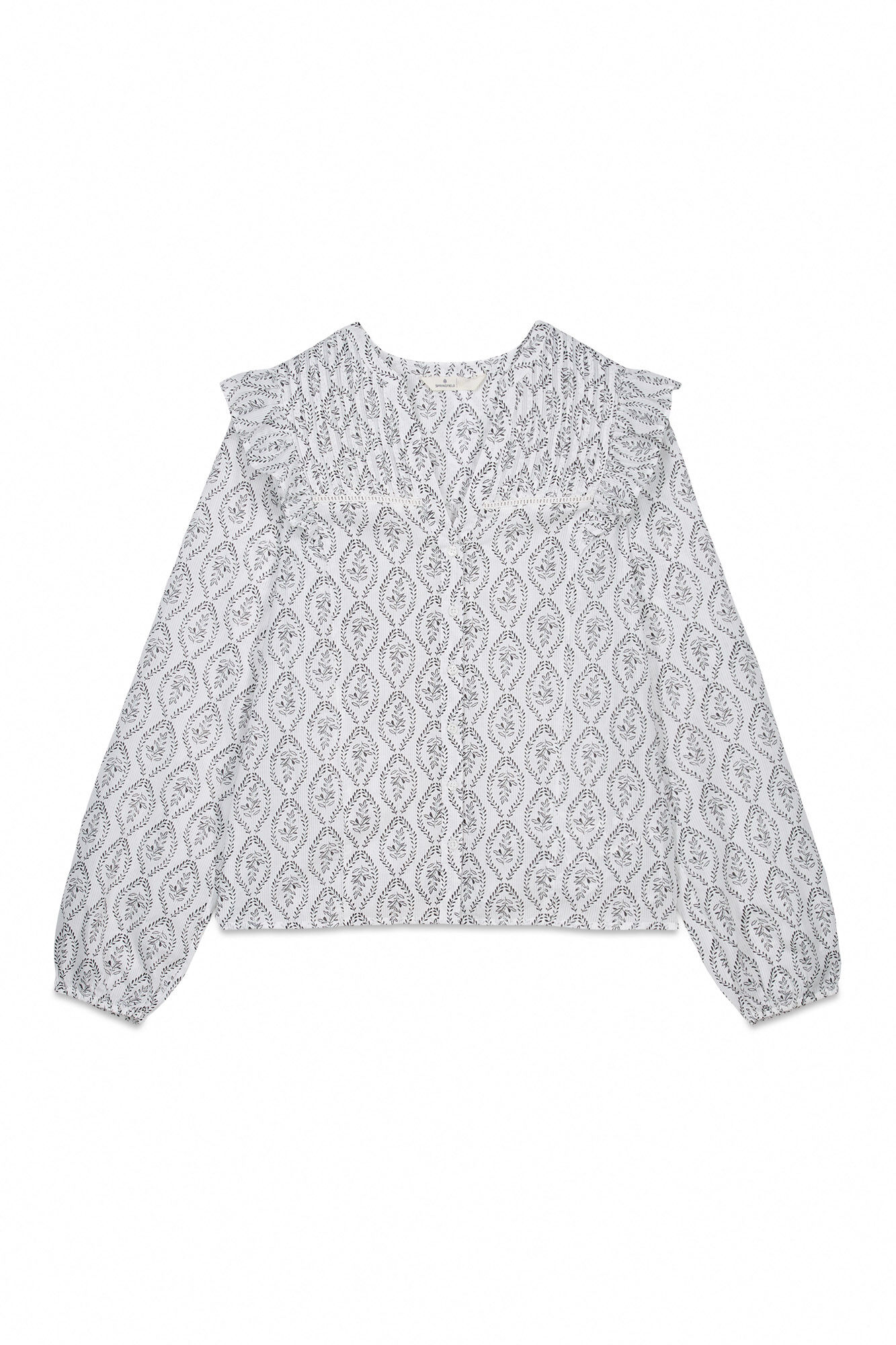 Springfield Blusa com volume e folhos