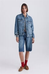 Springfield Blus&atilde;o de ganga oversize azul
