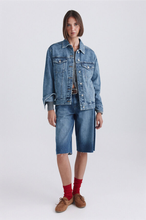 Cazadora denim oversize