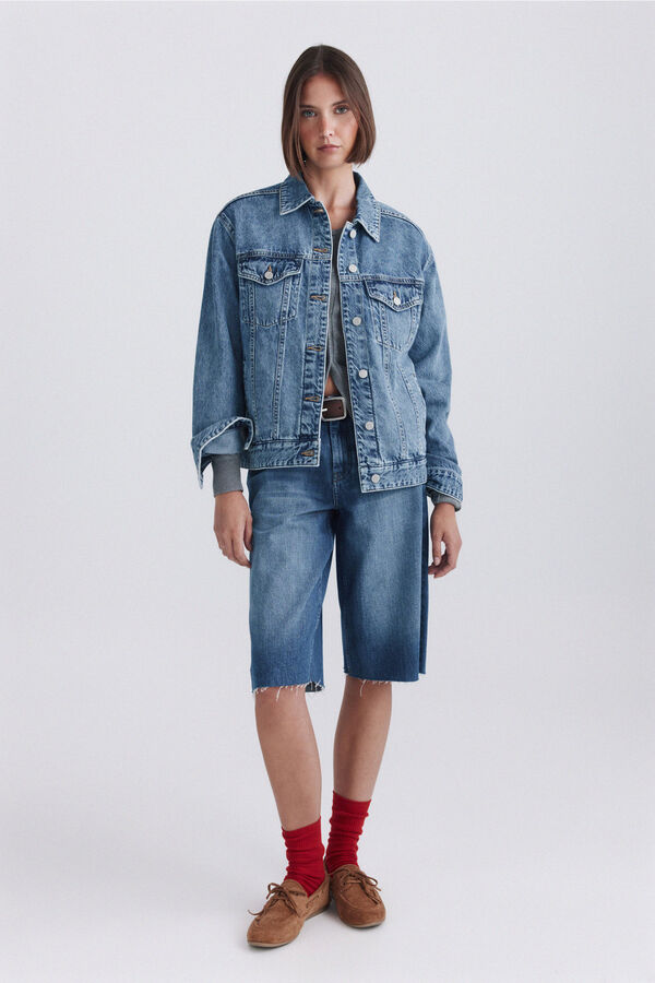 Springfield Blus&atilde;o de ganga oversize azul