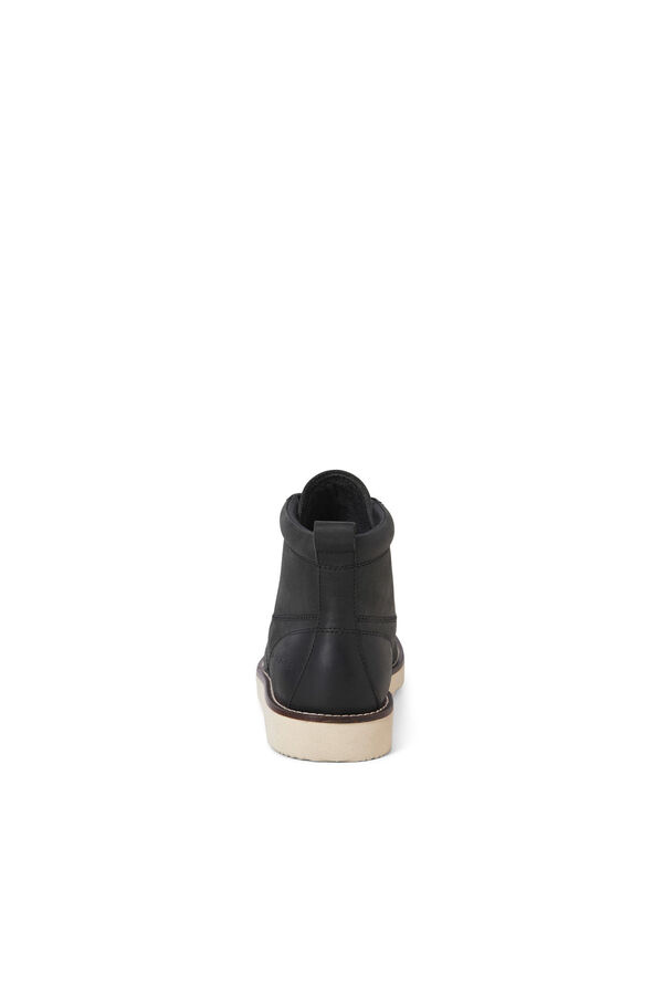 Jack & Jones Leather ankle boots with rubber sole black